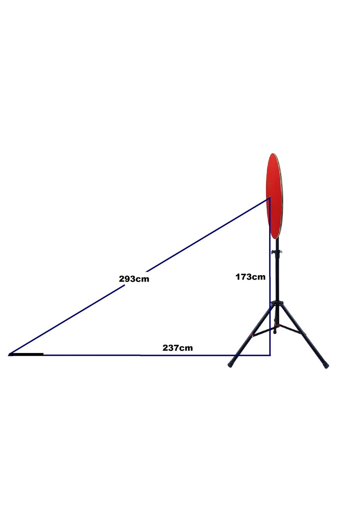 RAF DÜZENEKLİ TRİPOD AYAKLI DART ARKALIK SETİ. KIRMIZI RENK.