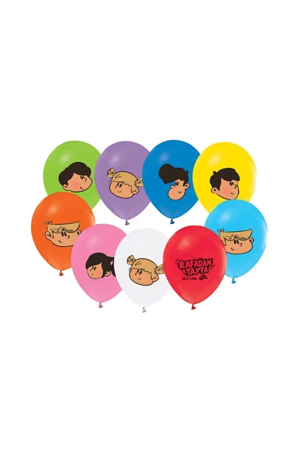 Rafadan Tayfa 10 Adet Balon 6 Adet Maske Ve Iyi Ki Doğdun Flama D