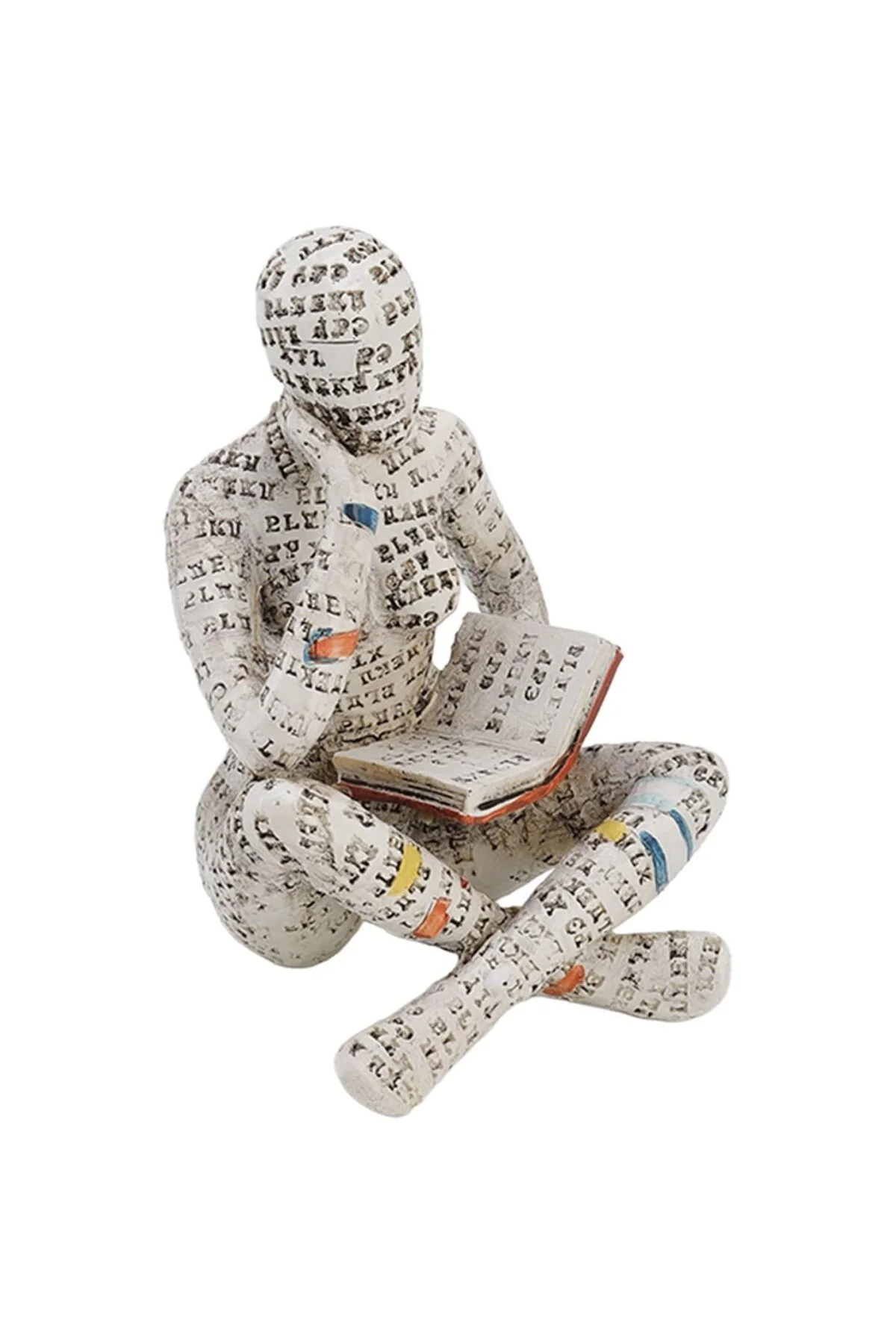 Raflar için dekoratif figür, 11 x 8 x 8 cm, küçük okuyan, kadın, 