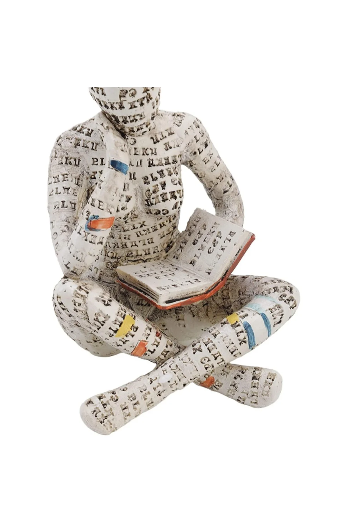 Raflar için dekoratif figür, 11 x 8 x 8 cm, küçük okuyan, kadın, 