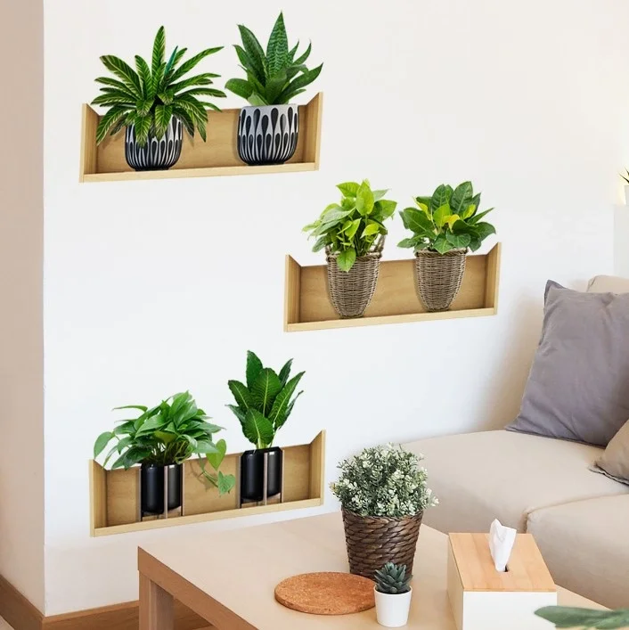 Raflı Bitki Tasarımlı Yapışkanlı Sticker 20*30 Cm 3lü Set Bx40 Fiyatı, Yorumları ve Özellikleri