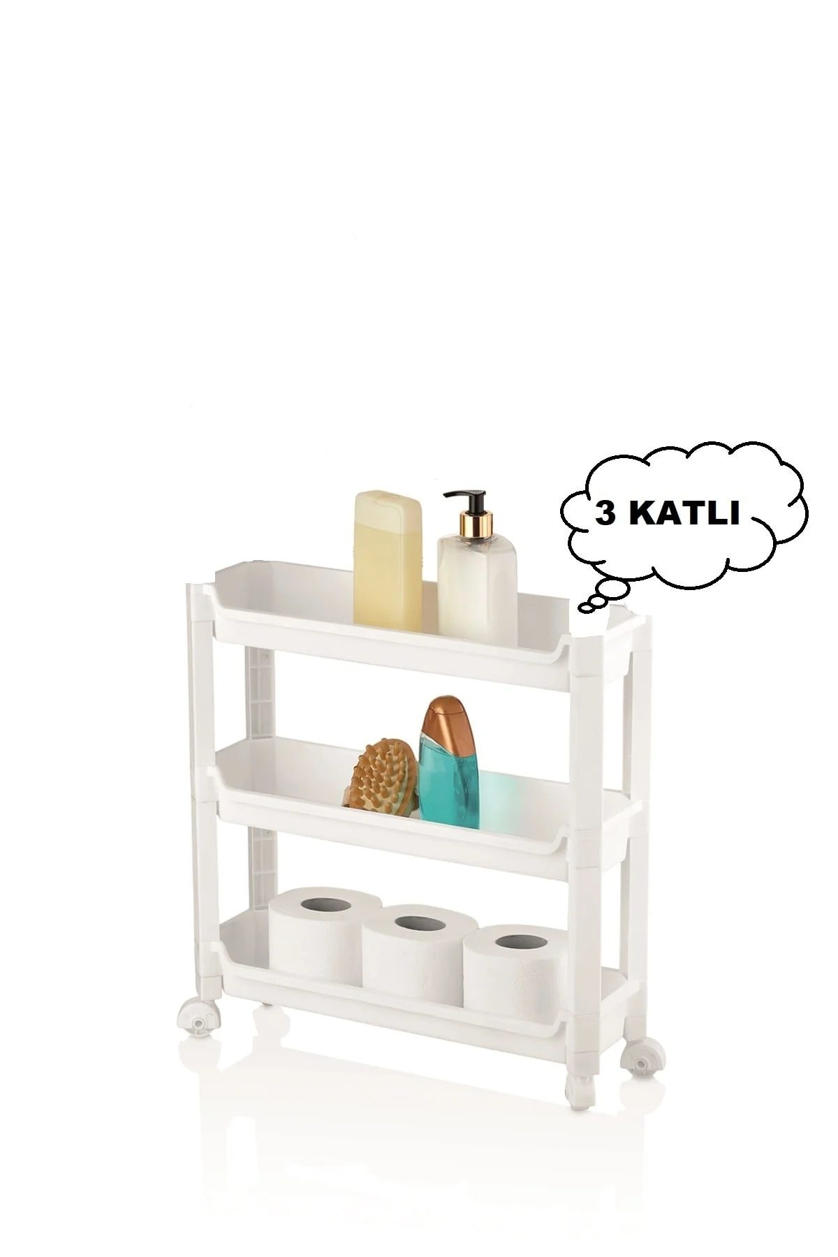 Rafty 3 Raflı Portatif Mutfak Ve Banyo Düzenleyici Raf