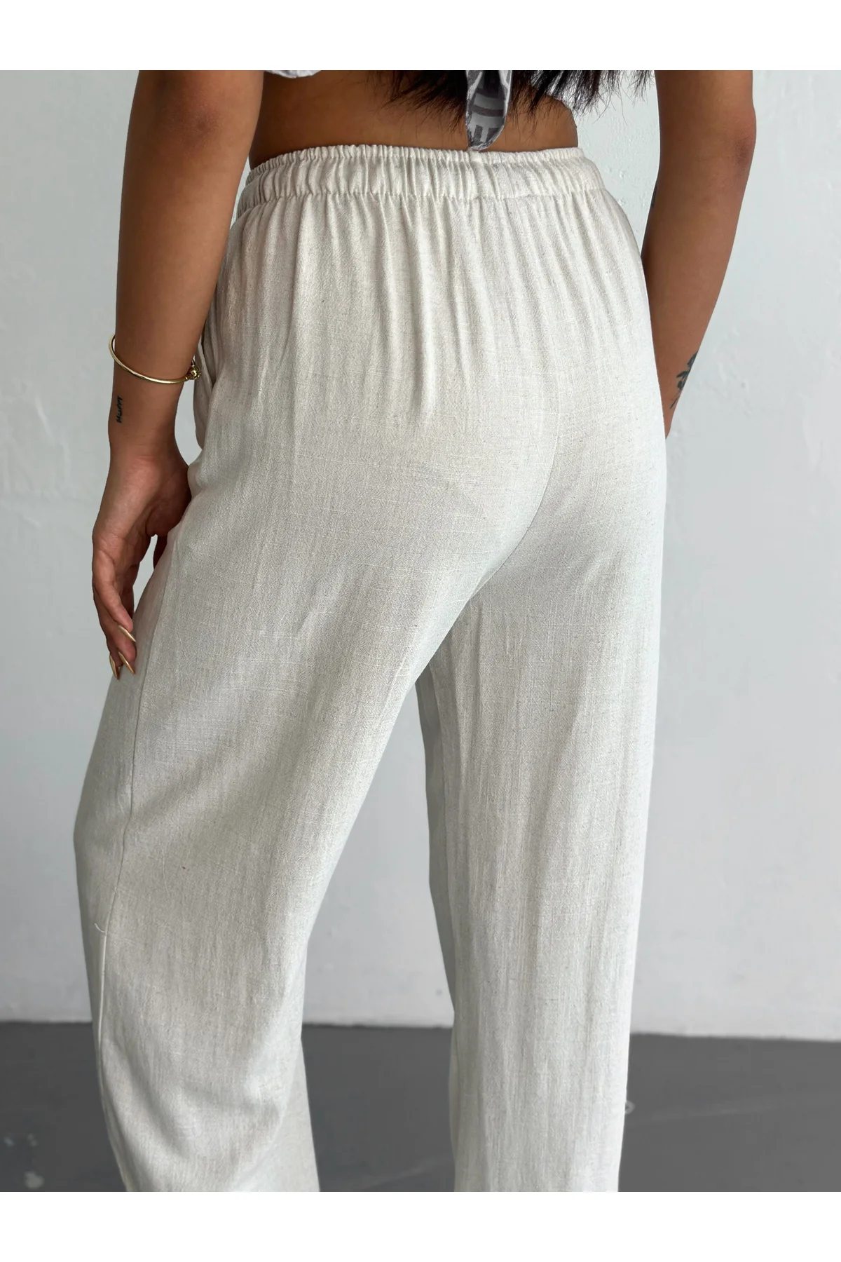 Rahat Kalıp Basic Keten Pantolon