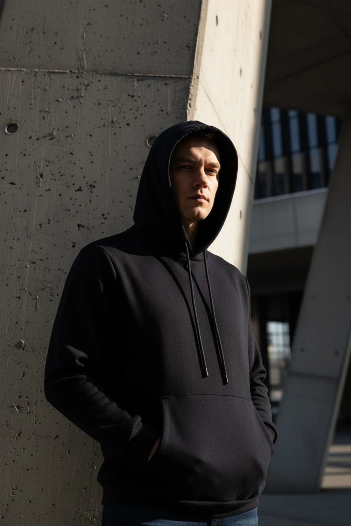 Süvari Kapüşonlu Yaka Regular Kalıp Düz Bej Sweatshirt