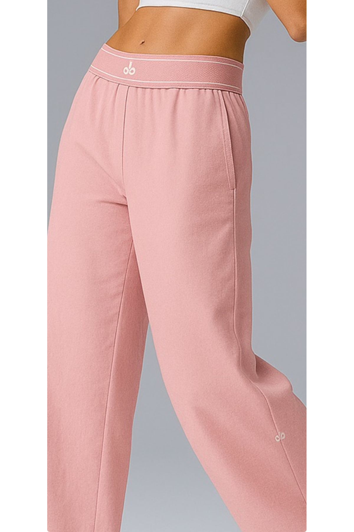 Rahat Kalıp Jogger Palazzo Pantolon-Pembe