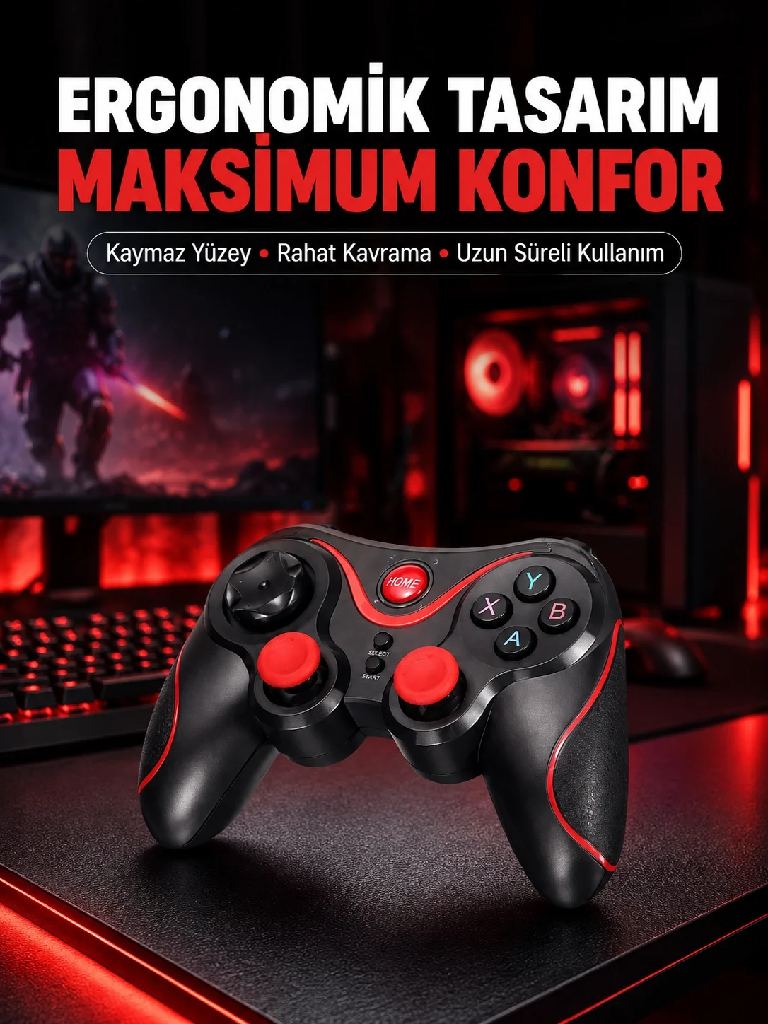 Rahat Kavrama ve Düşük Gecikme Teknolojili Gamepad