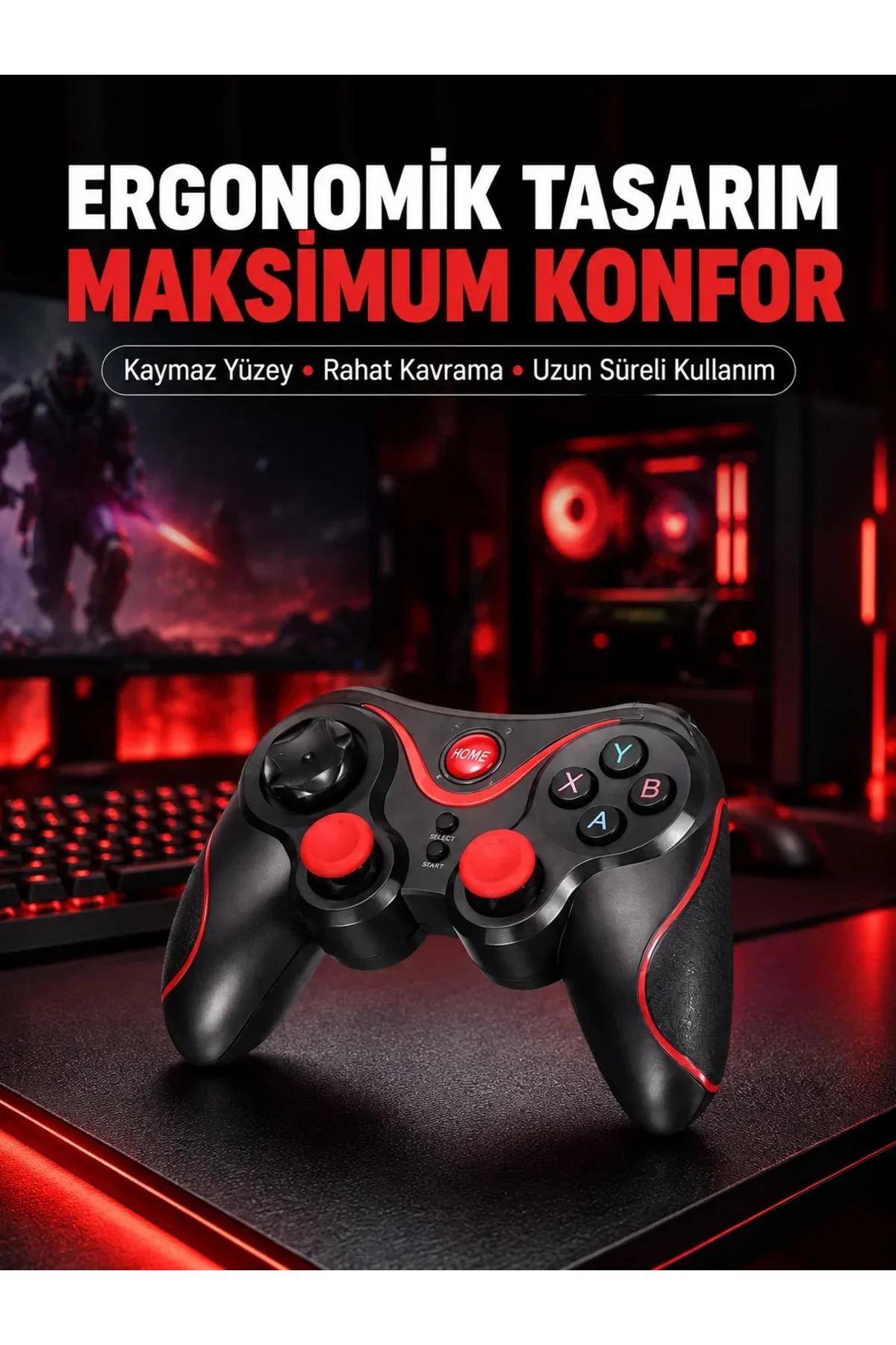 Rahat Kavrama ve Düşük Gecikme Teknolojili Gamepad Rahat Kavrama ve Düşük Gecikme Teknolojili Gamepad
