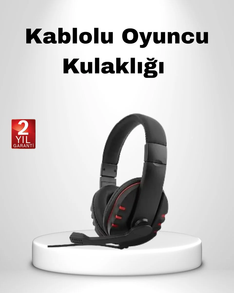 Rahat ve Dayanıklı Mikrofonlu Oyun Kulaklığı - 40mm Stereo Ses ve Ayarlanabilir Kafa Bandı