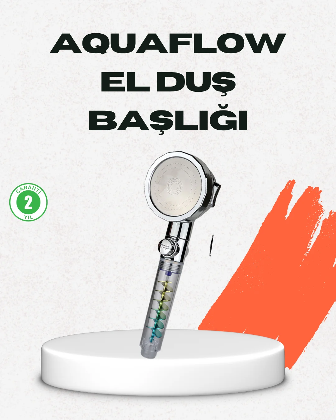 Rahatlatıcı Yağmur Etkili El Duşu – Döner Pervaneli, Dayanıklı ve