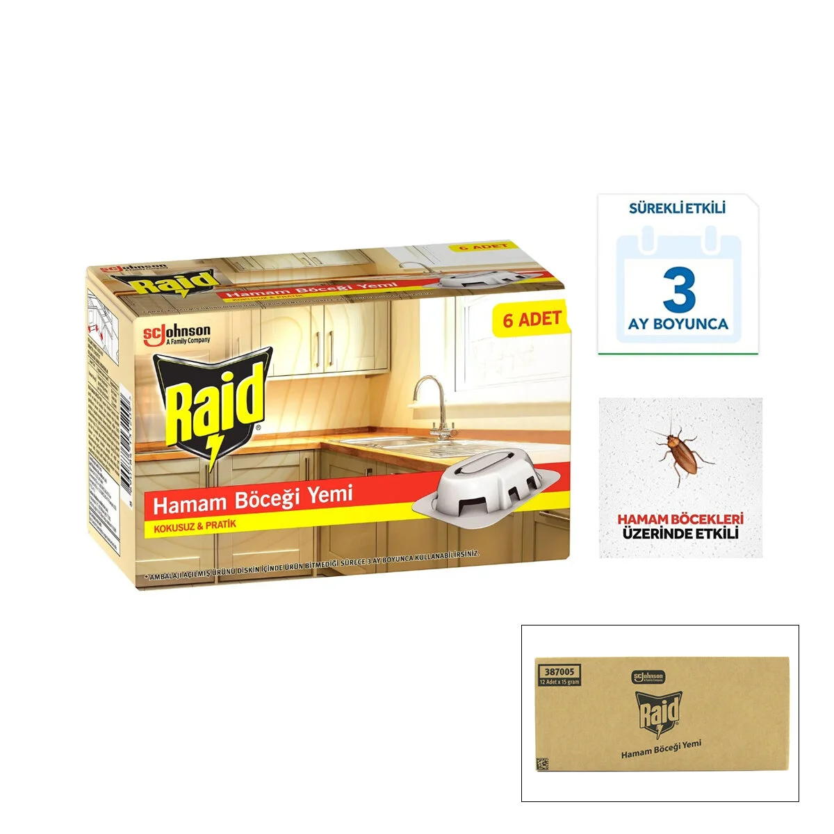 Raid 6 Parça Hamam Böcek Yemi Raid 6 Parça Hamam Böcek Yemi