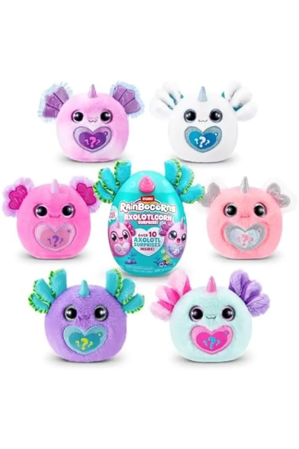 Rainbocorns Axolotlcorn Sürpriz ZURU, Kızlar için Peluş Oyuncak 3
