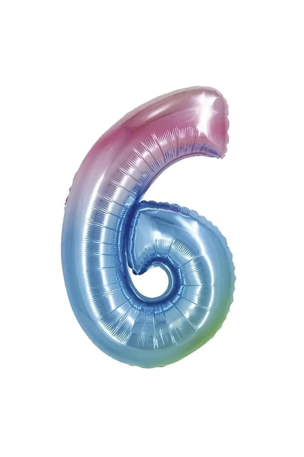 Rainbow 6 Rakam Folyo Balon 40"