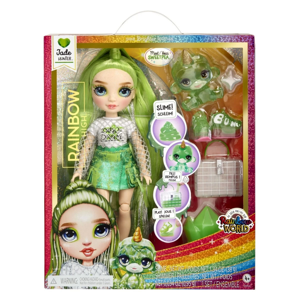 Rainbow High Jade Parlak Slime ve Evcil Hayvan Serisi Bebeği Rainbow High Jade Parlak Slime ve Evcil Hayvan Serisi Bebeği