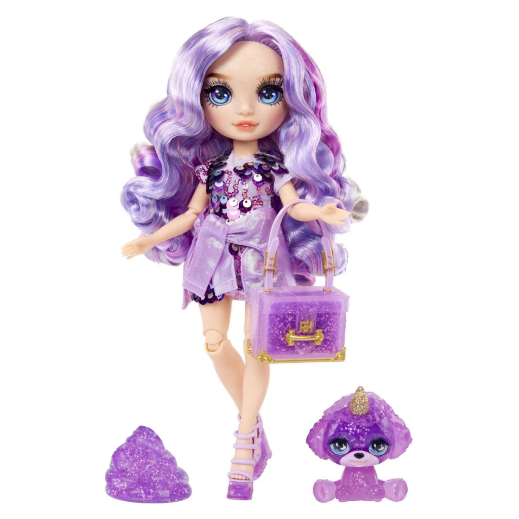 Rainbow High Violet Parlak Slime ve Evcil Hayvan Serisi Bebeği Rainbow High Violet Parlak Slime ve Evcil Hayvan Serisi Bebeği