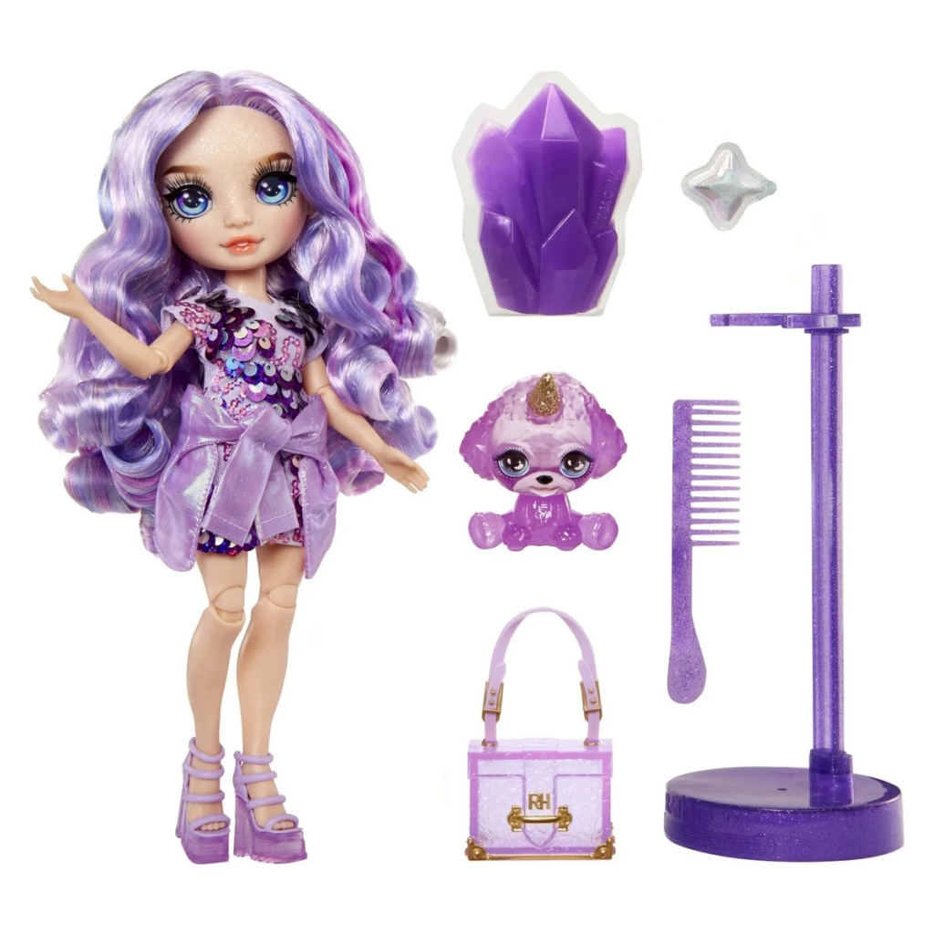 Rainbow High Violet Parlak Slime ve Evcil Hayvan Serisi Bebeği Rainbow High Violet Parlak Slime ve Evcil Hayvan Serisi Bebeği