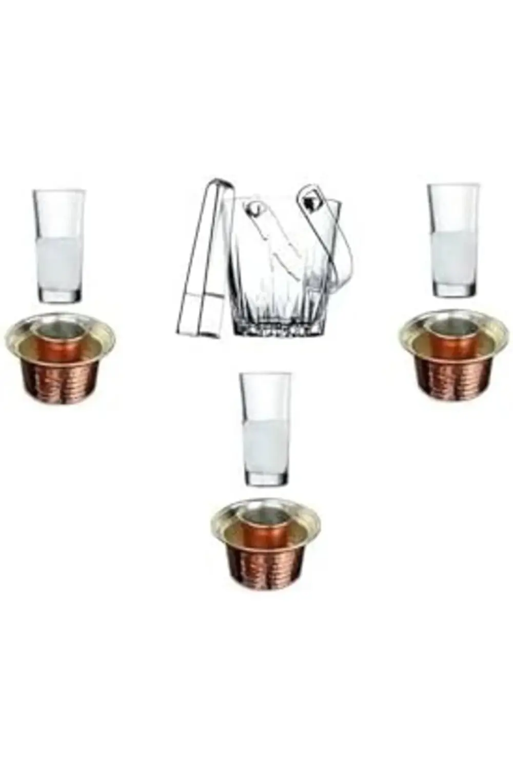 Rakı Ehlikeyf Buz Kovası Set 8 Parça 3 Kişilik 8697jh54748490573