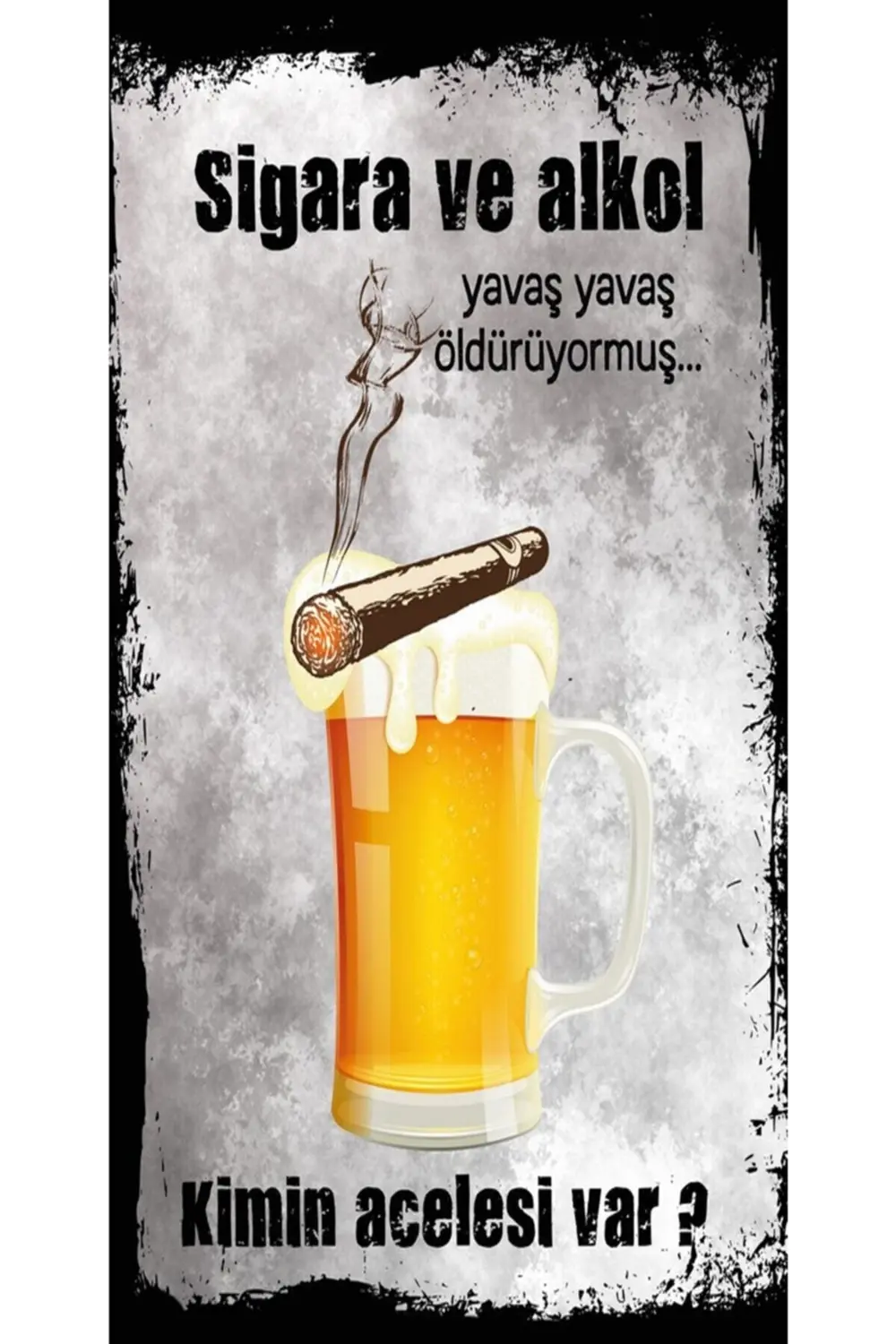 Rakı Ve Bira Temalı 6'lı Ahşap Duvar Poster Seti - Hbb Özel Seri