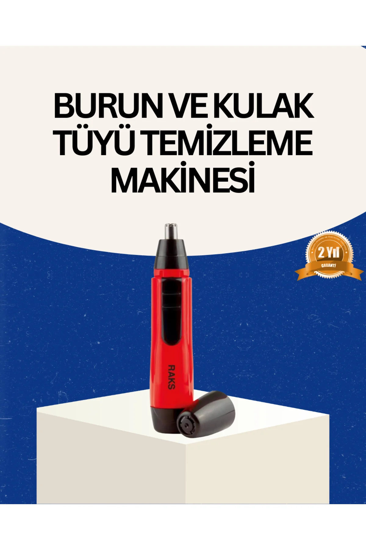 Raks Kırmızı Tüy Temizleme Cihazı Kulak Burun Pilli Ergonomik