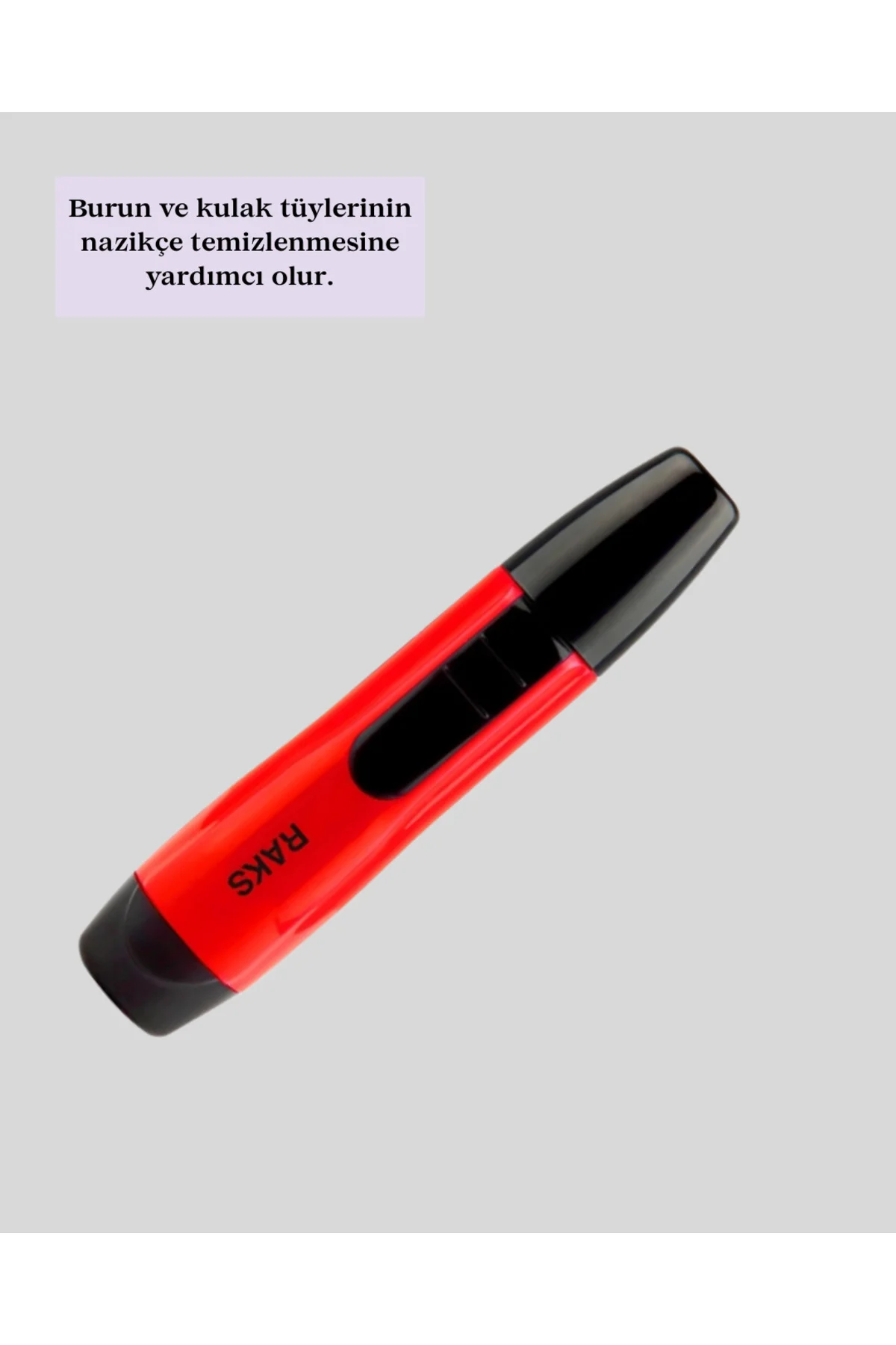 Raks Kırmızı Tüy Temizleme Cihazı Kulak Burun Pilli Ergonomik