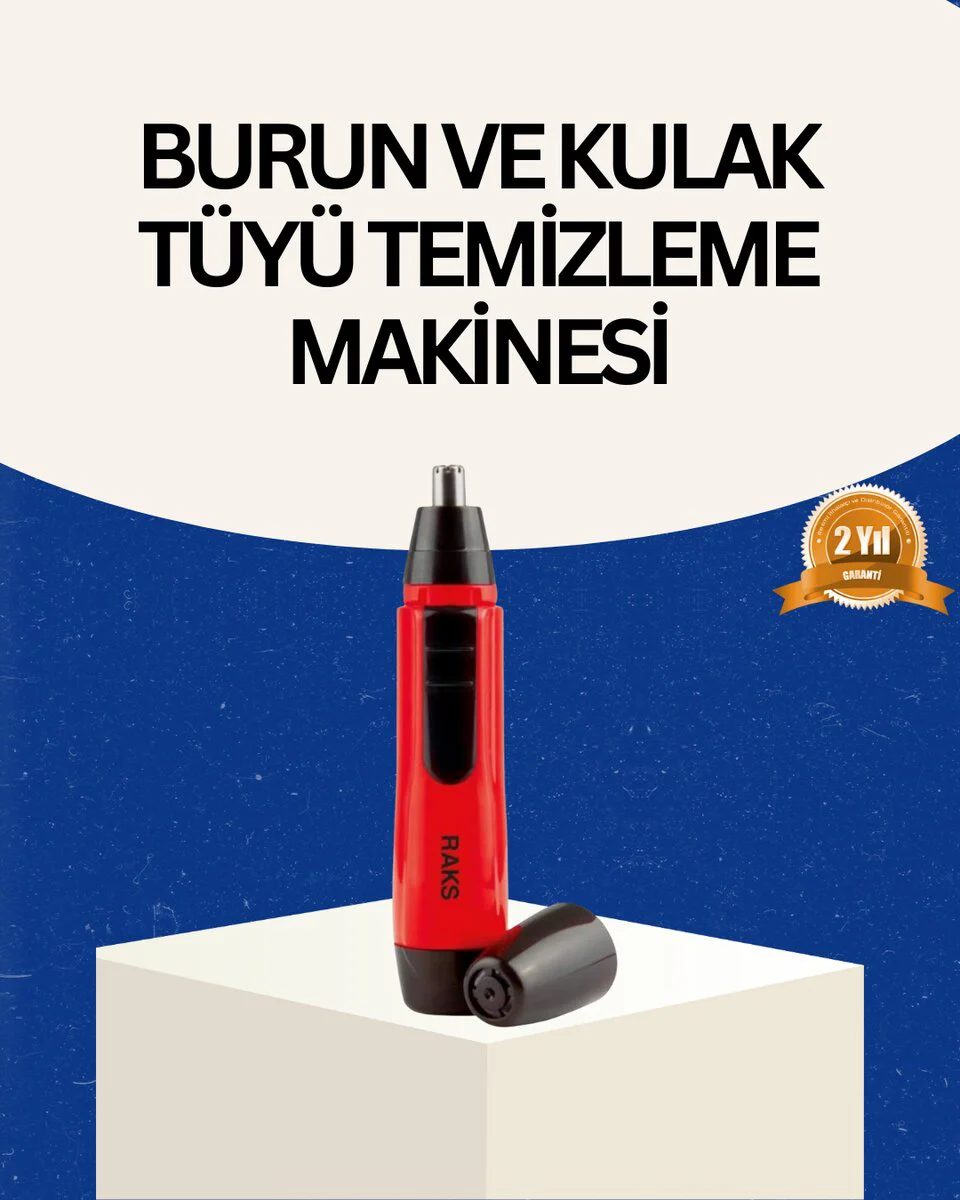 Raks Kırmızı Tüy Temizleme Cihazı Kulak Burun Pilli Ergonomik - Profesyonel Kişisel Bakım