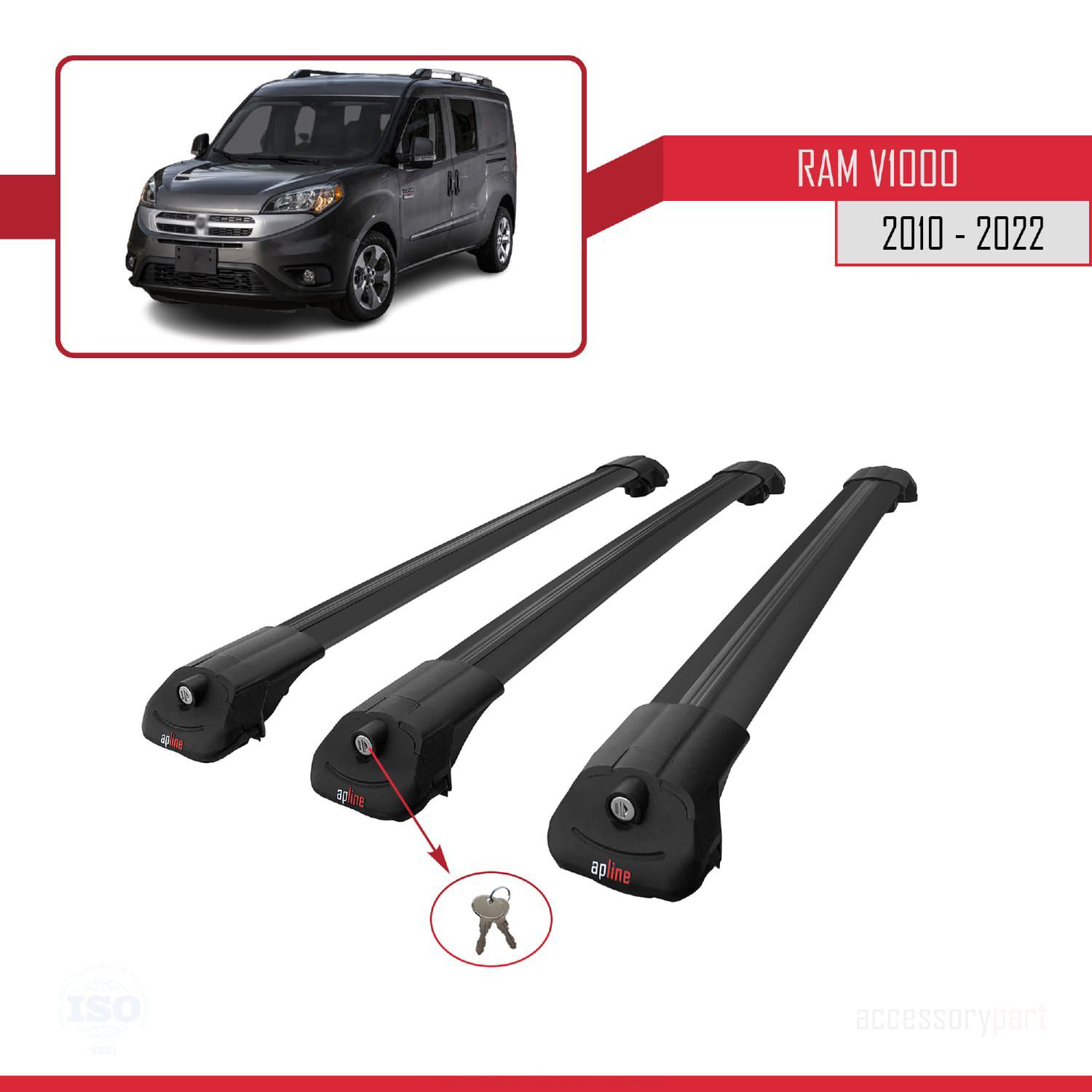 Ram V1000 2010-2022 Arası ile uyumlu ACE-1 Ara Atkı Tavan Barı Sİ