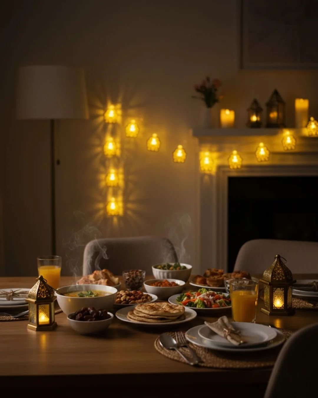 Ramazan Bayram Süslemesi İçin LED Işık Cami Figürlü Dekoratif Tasarım