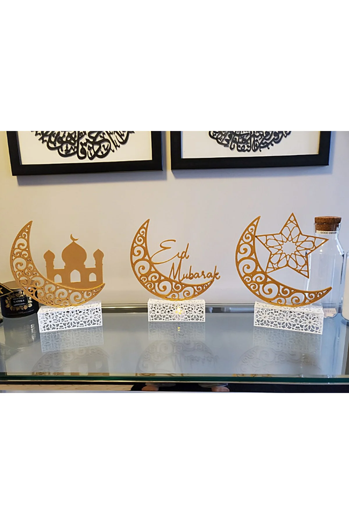 Ramazan Bayramı 3'lü Biblo Dekor Set 20 Cm
