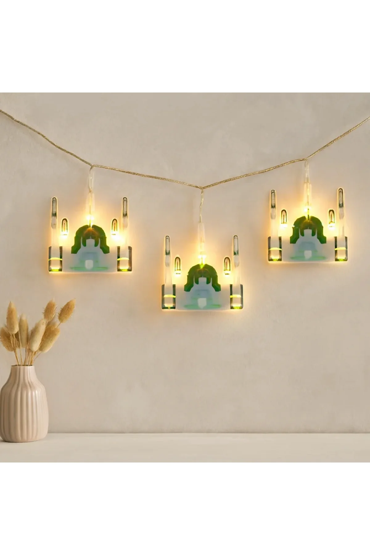 Ramazan Perde LED Işık 3m (Fişli, Eklemeli) Camii Yıldız