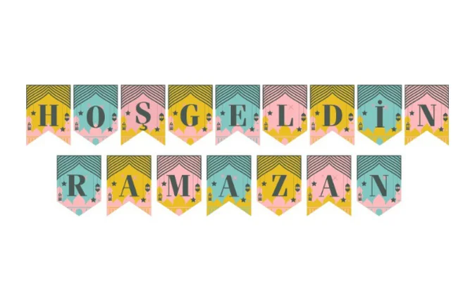 Ramazan Renkli Banner Süs - Hoşgeldin Ramazan Diğer