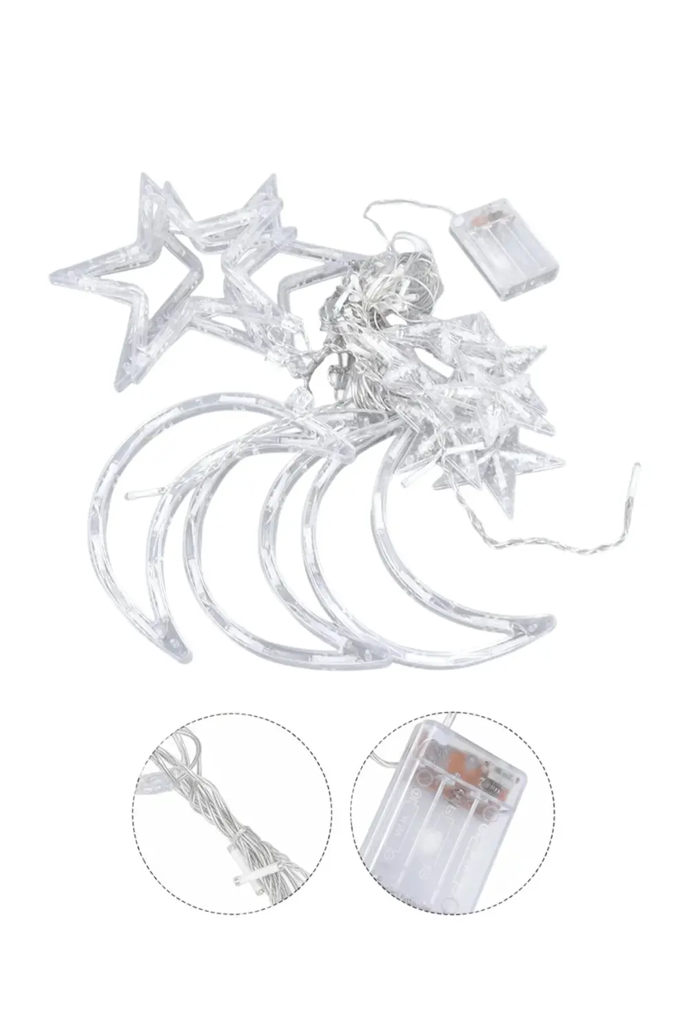 Ramazan Süslemesi İçin Ay Yıldız LED Işık Perde Lambası