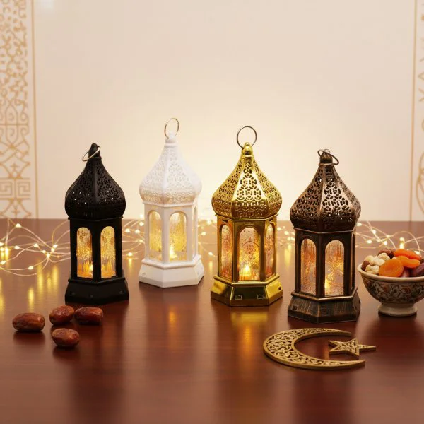 Ramazan Temalı Altıgen Kapalı LED Dekoratif Lamba Ramazan Temalı Altıgen Kapalı LED Dekoratif Lamba