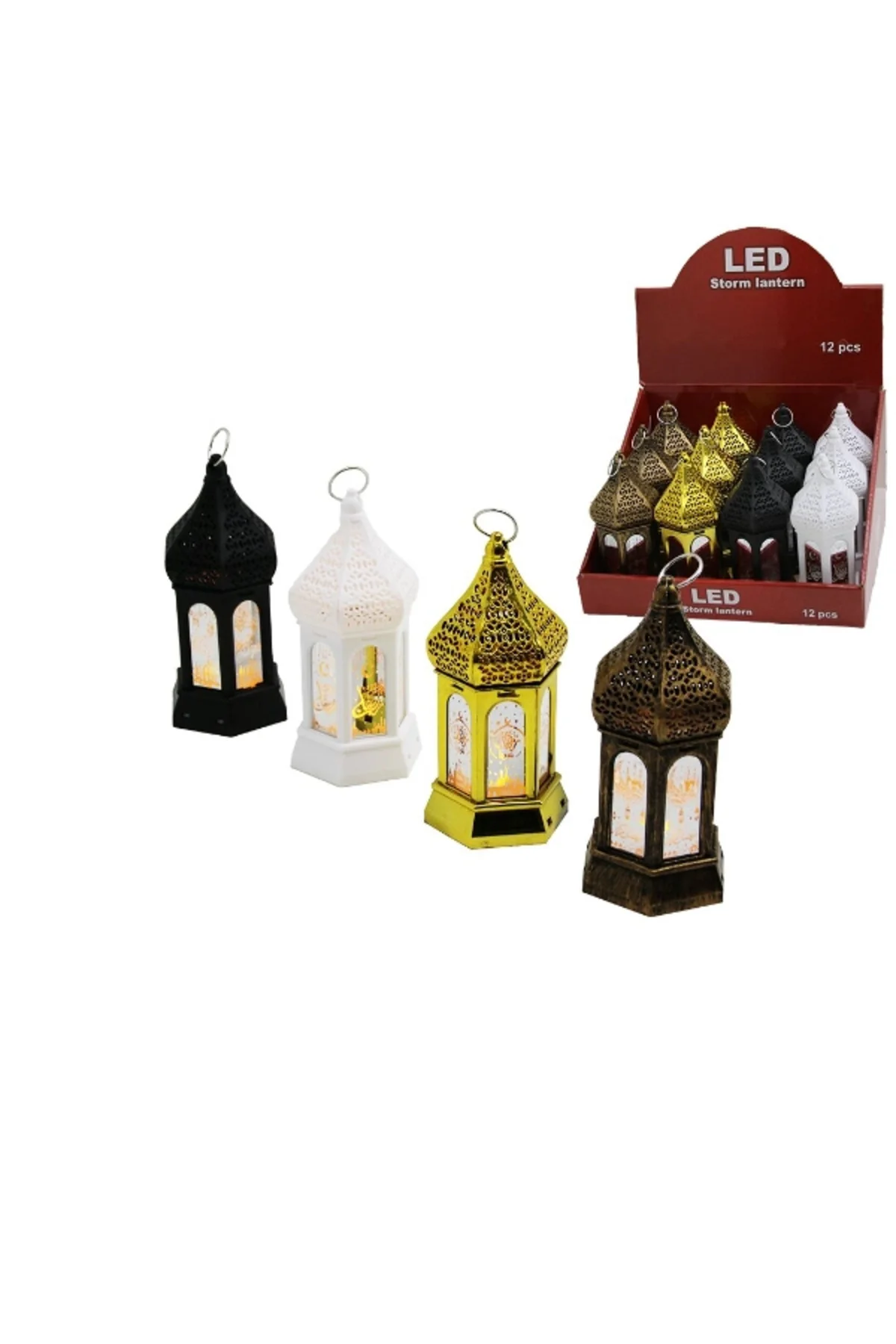 Ramazan Temalı Büyük Altıgen Kapalı Kubbe Led Lamba