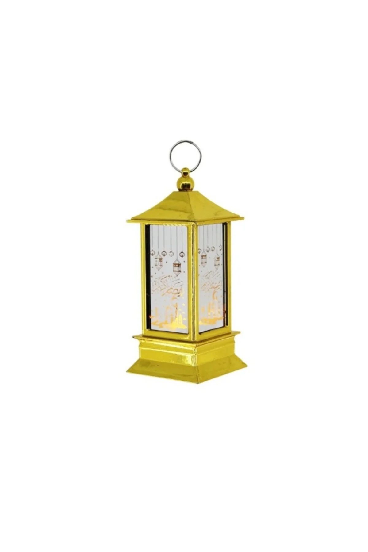 Ramazan Temalı Gold Kare Kubbe Led Lamba