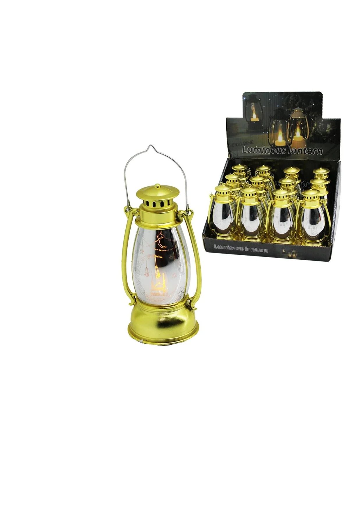 Ramazan Temalı Gold Gaz Lambası Led Işık