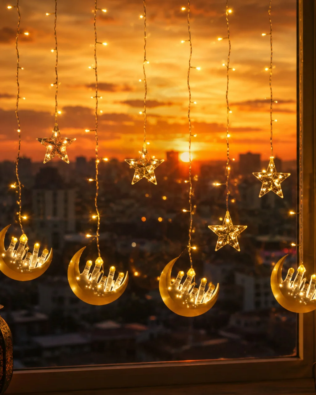 Ramazan Temalı Led Işık Hilal Ve Yıldız Figürlü Dekor Lambası - Lisinya Diğer