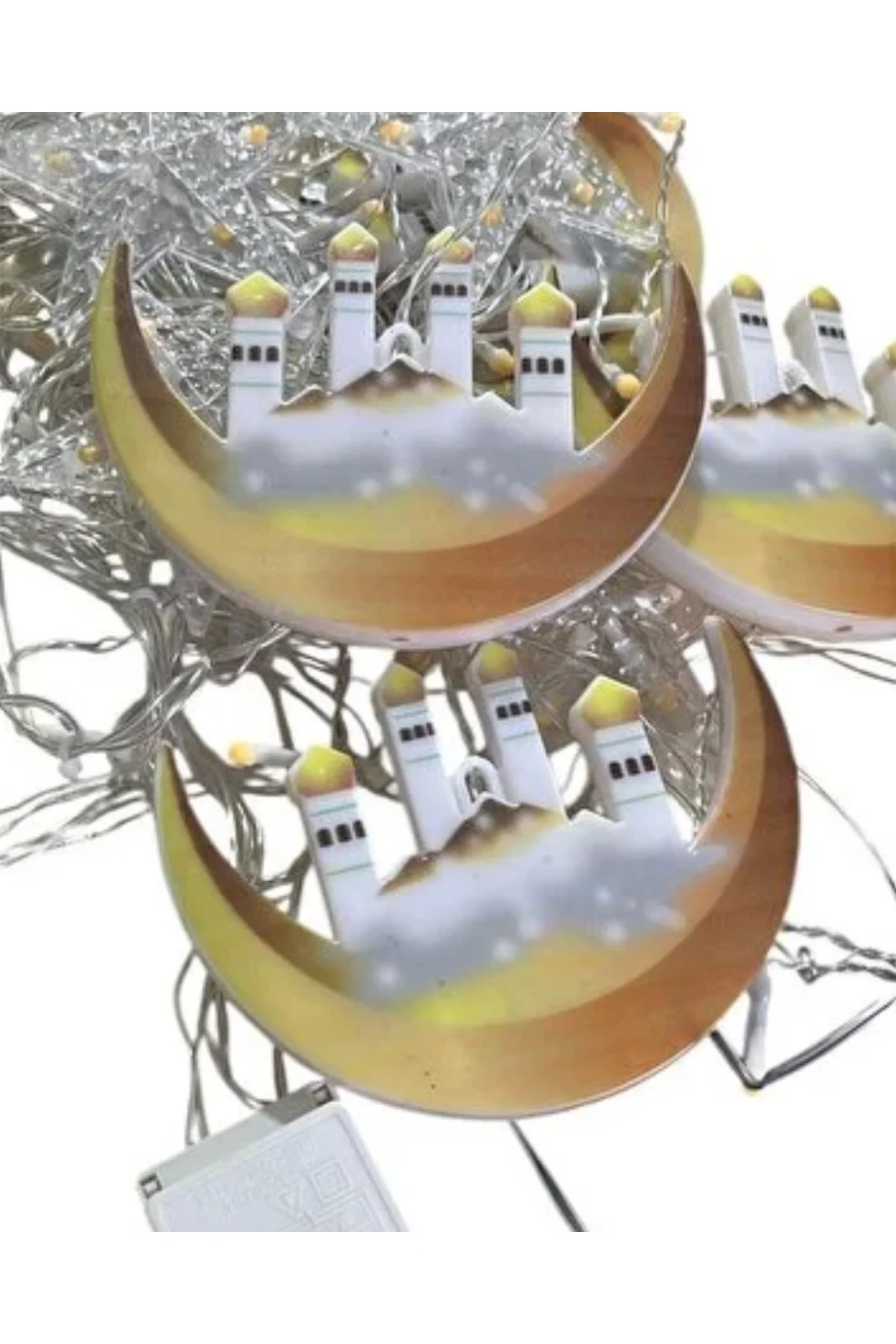 Ramazan Temalı LED Işık Hilal ve Yıldız Figürlü Dekor Lambası