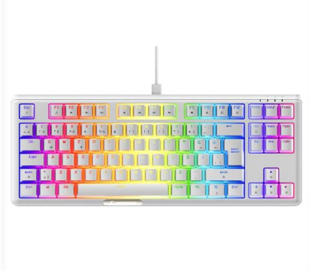 Rampage CLAW Beyaz RED SWITCH Mekanik Gaming Oyuncu Klavye Rainbo