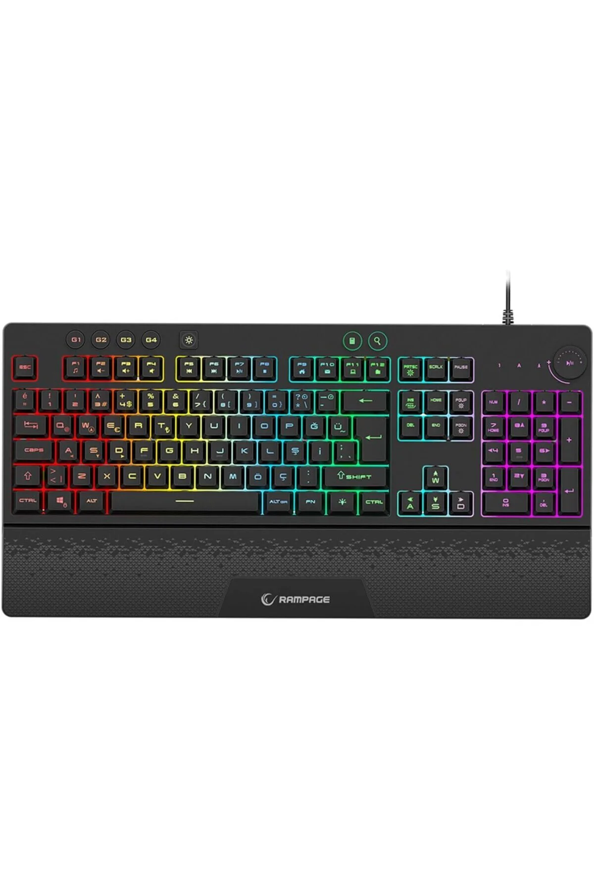 Rampage Eclipse Siyah Usb RGB Aydınlatmalı Q Gaming 4 Tuş Makrolu