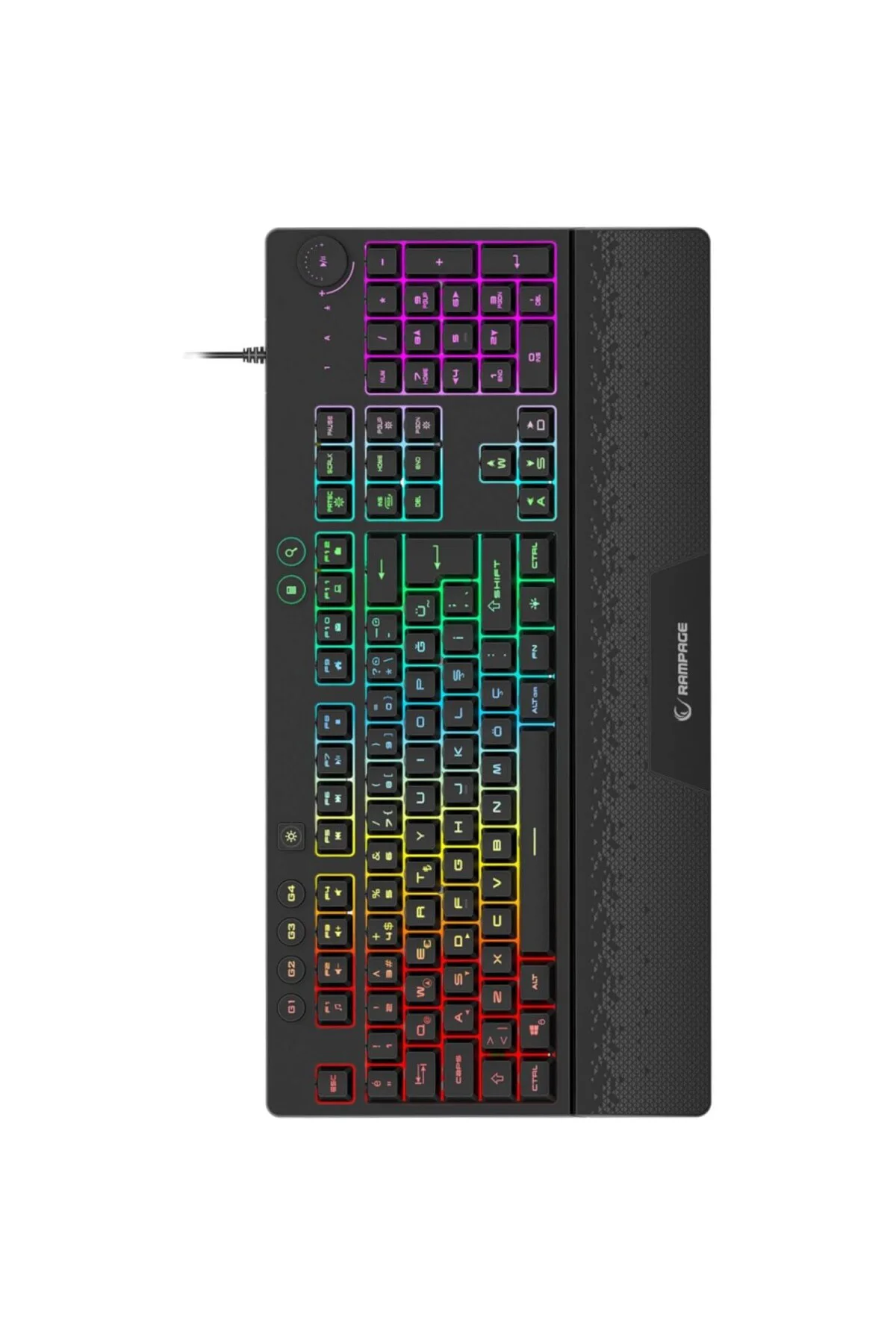 Rampage Eclipse Siyah Usb RGB Aydınlatmalı Q Gaming 4 Tuş Makrolu