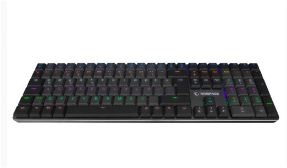 Rampage GRANITE PRO Siyah-Gri Low Profile BLUE SWITCH Q Rainbow M