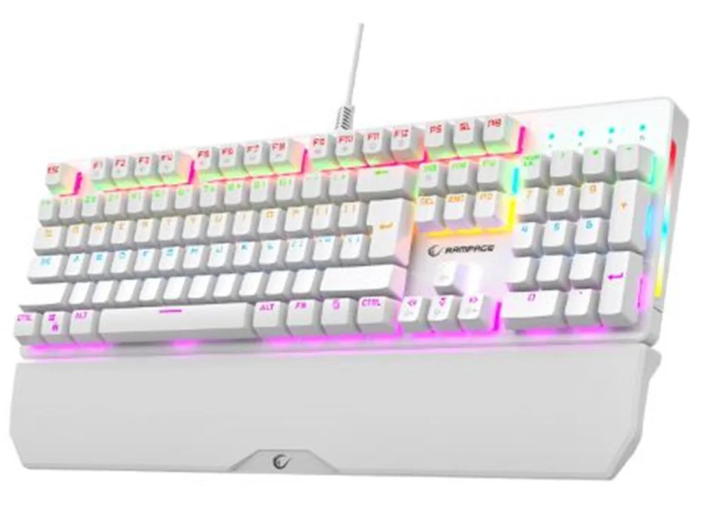 Rampage KB-R86 UMBRA Beyaz USB Rainbow Aydınlatmalı Blue  English