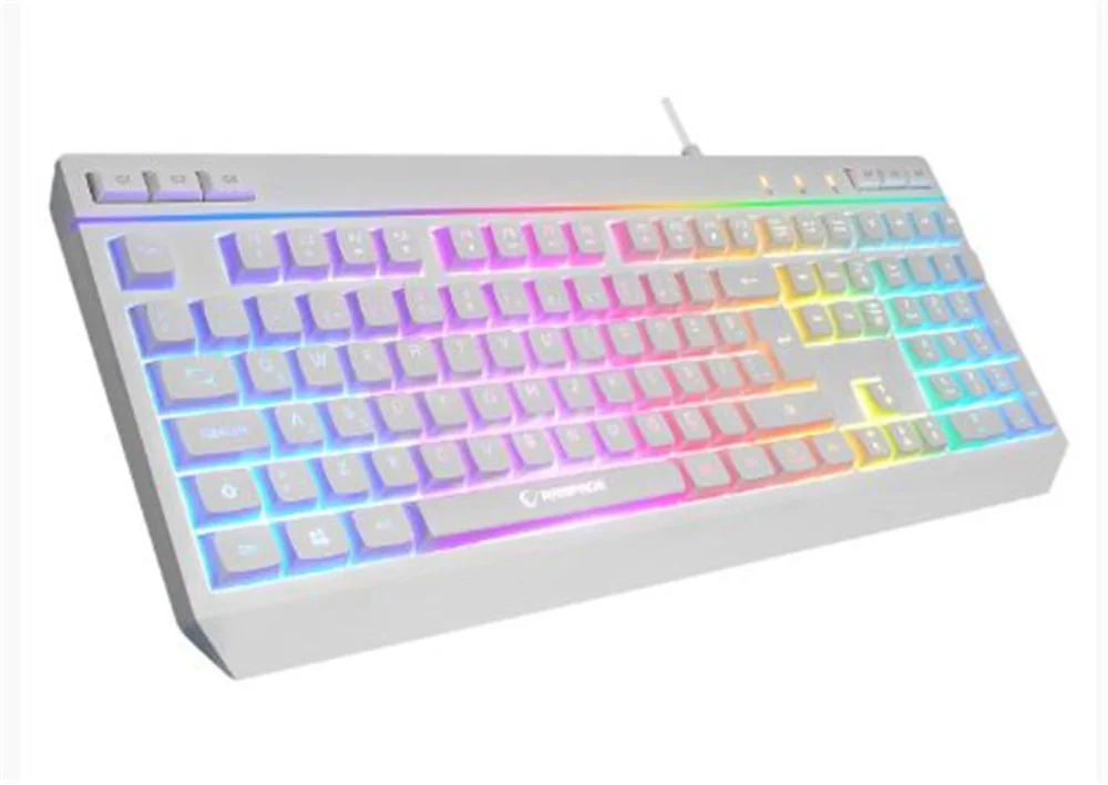 Rampage KM-R57  Beyaz RGB Aydınlatmalı Q Oyuncu Multmedia Klavye 