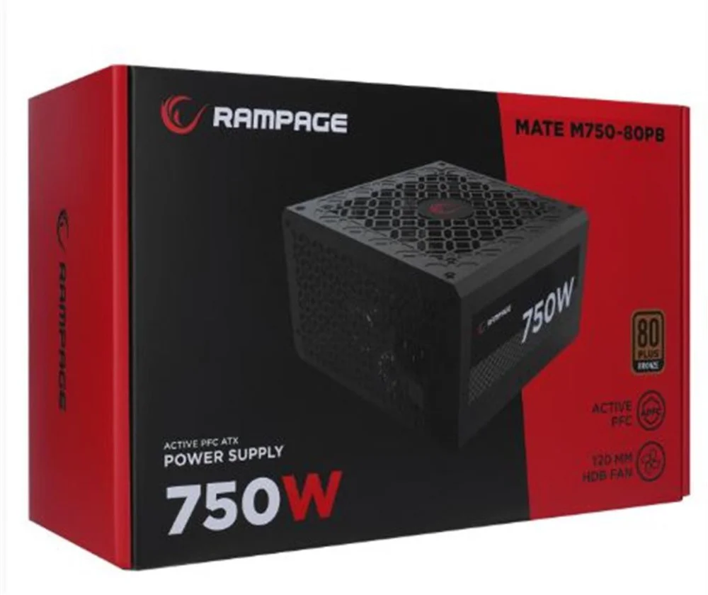 Rampage MATE M750-80PB 750W 12cm Fan Full Modular 80 Plus Bronze 