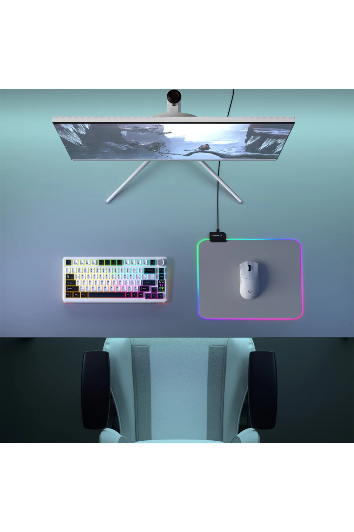 Rampage MP-21, PULSAR M RGB, 252x328x3mm, RGB Led, Gaming, MOUSE 