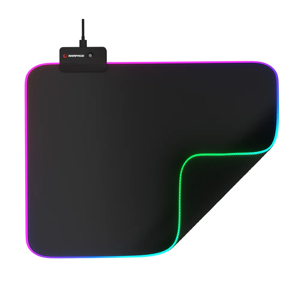 Rampage MP-23 BLITZ M RGB Gaming Mouse Pad - 252x328mm Siyah Anti-Slip (170g) (Garantili)
