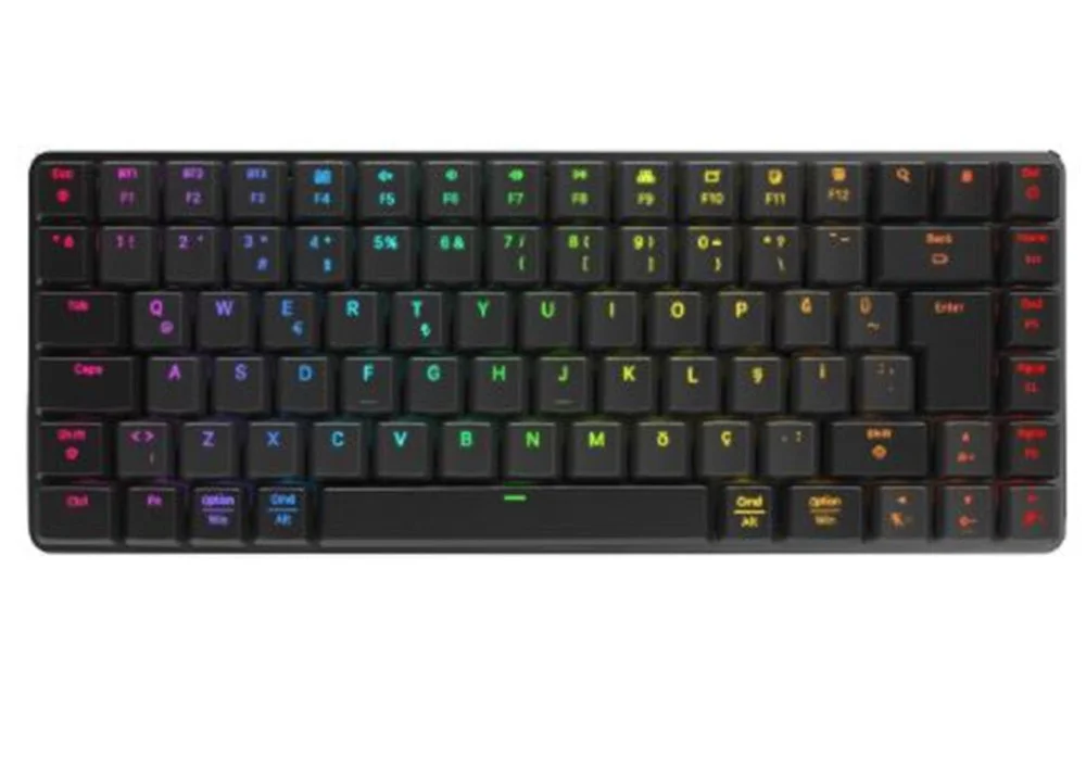 Rampage W-GRANITE Siyah-Gri Low Profile BLUE SWITCH Mekanik Gamin