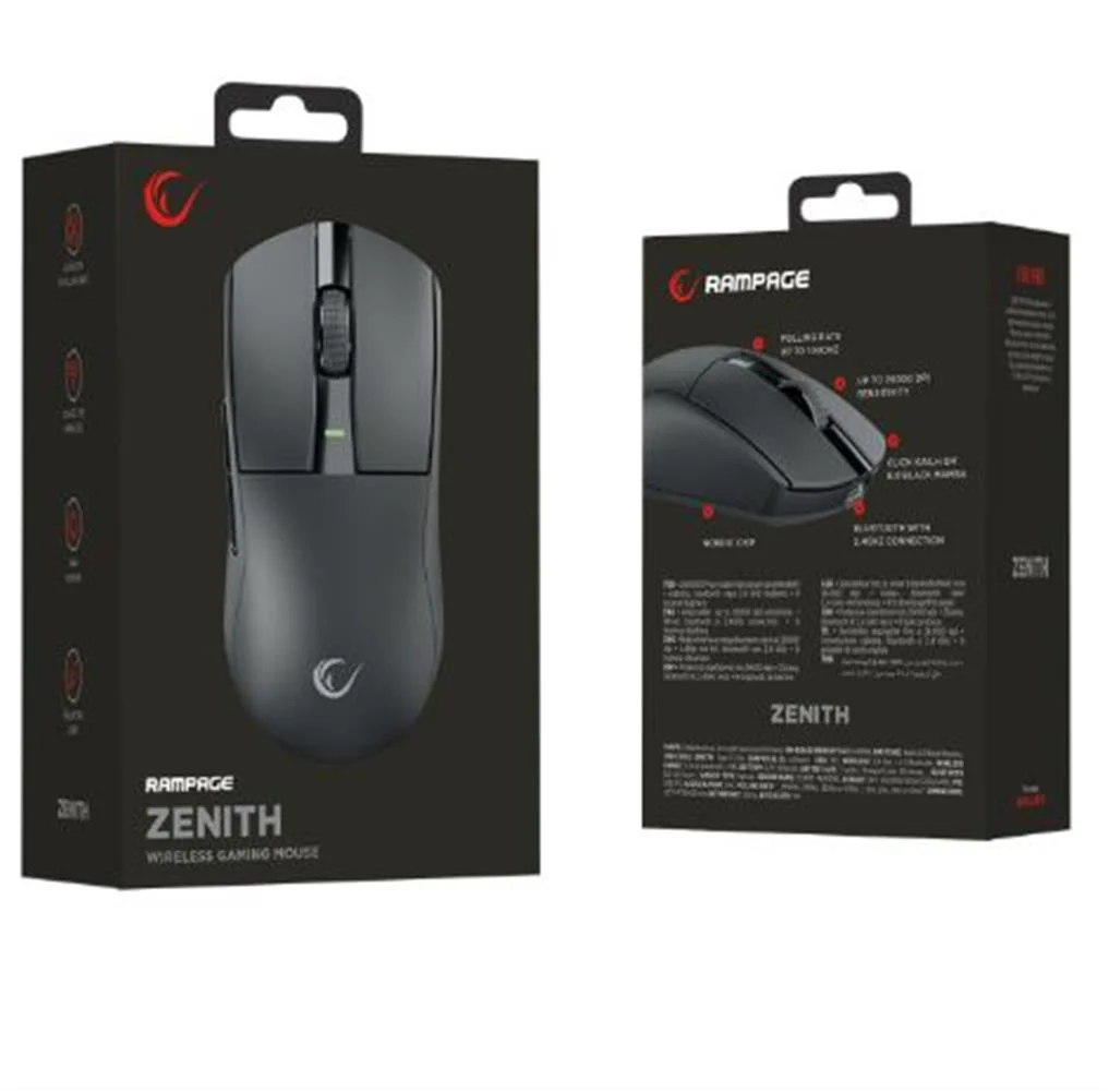 Rampage ZENITH BT+Wired+2.4G Siyah Kablosuz PAW3395 52833 MCU Gam
