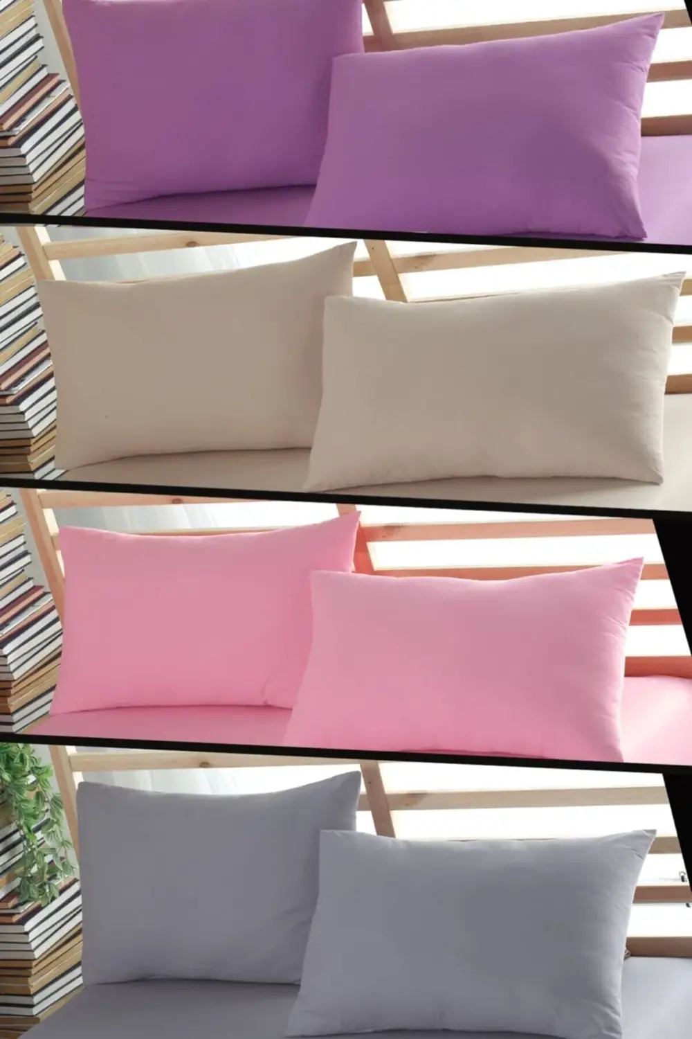 Ranforce %100 Pamuk 50*70 Kapaklı Yastık Kılıfı 8 Adet