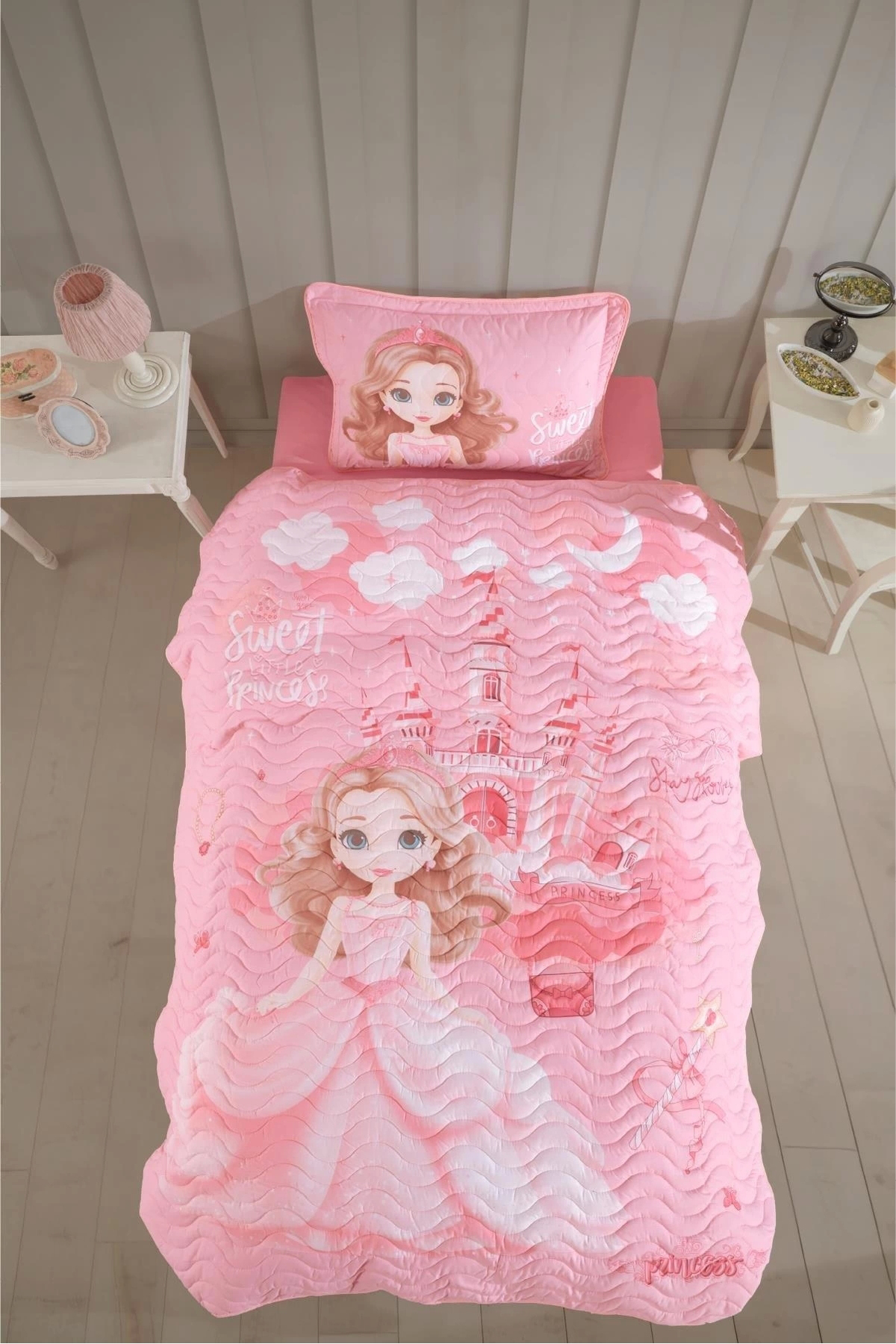 Ranforce 100% Pamuk Tek Kişilik Yatak Örtüsü Sweet Princess V1 Pu