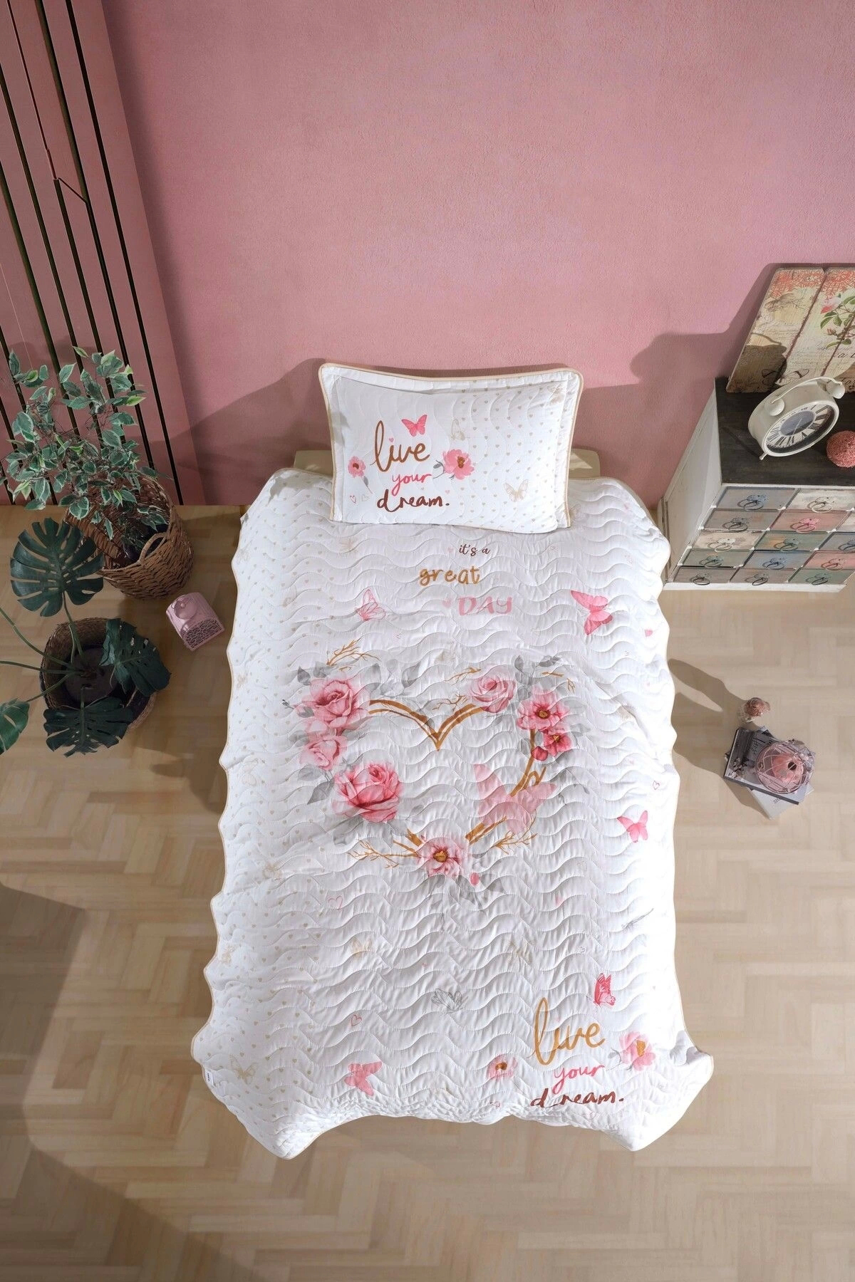 Ranforce %100 Pamuk Tek Kişilik Yatak Örtüsü Seti Dream